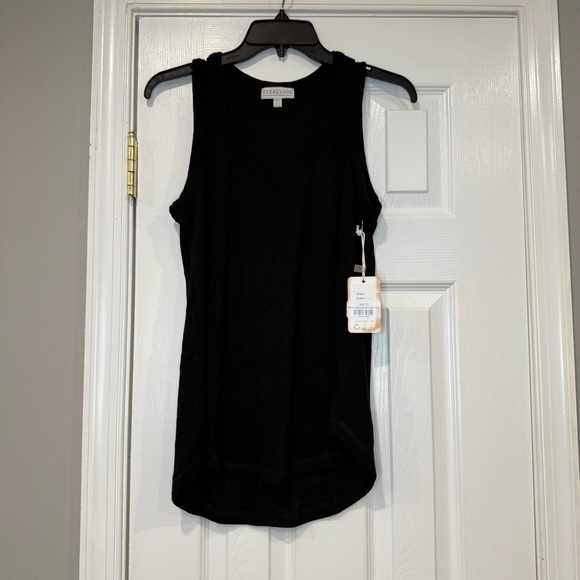 PJ Salvage Tops - PJ Salvage Black Textured Essentials Tank Top Medium Ribbed V Neck NWT